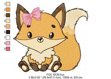 Load image into Gallery viewer, Red Fox embroidery designs - Woodland animals embroidery design machine embroidery pattern - baby girl embroidery file - instant download
