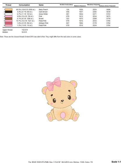 Bear embroidery designs - Teddy embroidery design machine embroidery pattern - Baby Boy embroidery file - instant download pes jef vp3 hus Marcia Embroidery