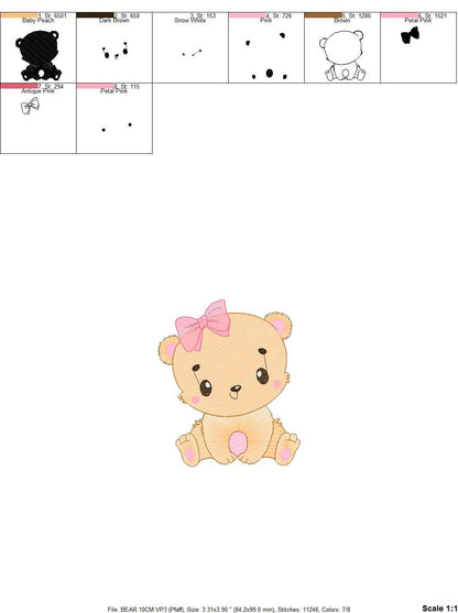 Bear embroidery designs - Teddy embroidery design machine embroidery pattern - Baby Boy embroidery file - instant download pes jef vp3 hus Marcia Embroidery
