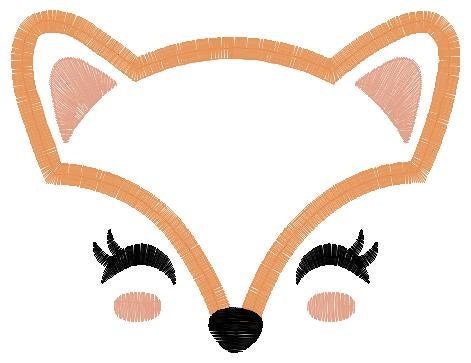 Red Fox embroidery designs - Woodland Fox embroidery design machine embroidery pattern - Animal embroidery - Red fox face applique design