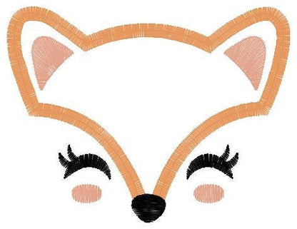 Red Fox embroidery designs - Woodland Fox embroidery design machine embroidery pattern - Animal embroidery - Red fox face applique design