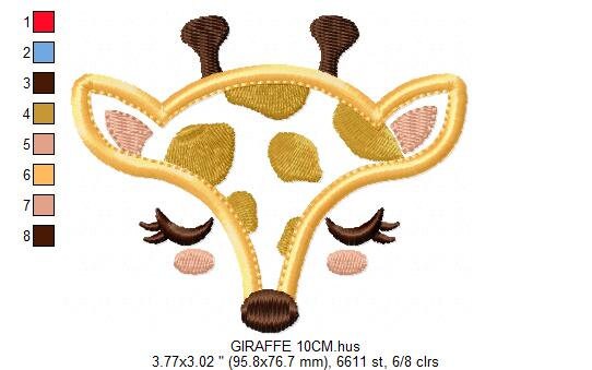 Giraffe Face embroidery design - Wild Safari Animal mask embroidery designs machine embroidery pattern - Giraffe applique - instant download Marcia Embroidery