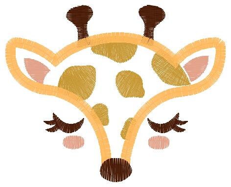 Giraffe Face embroidery design - Wild Safari Animal mask embroidery designs machine embroidery pattern - Giraffe applique - instant download Marcia Embroidery