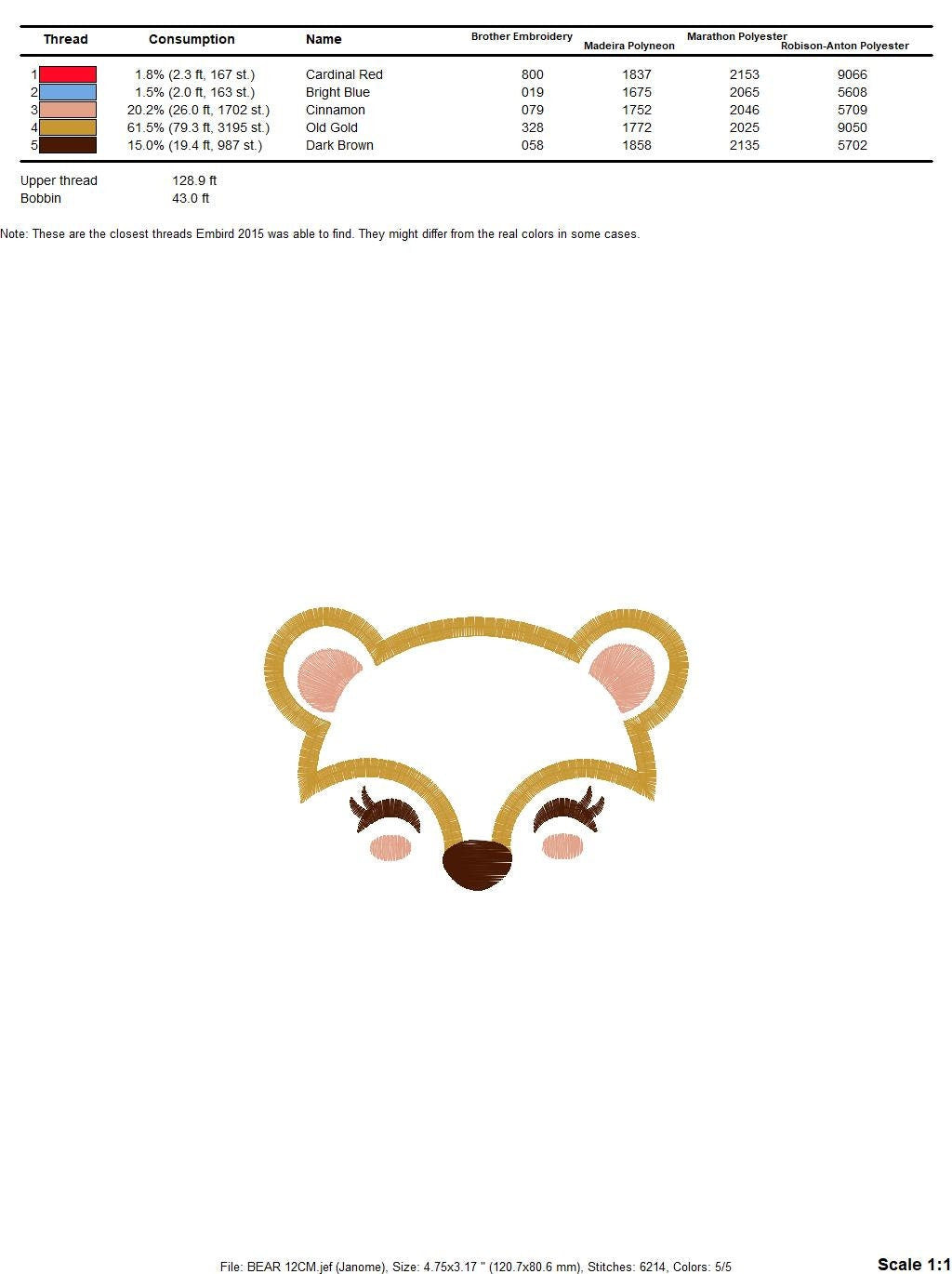 Bear face embroidery designs - Teddy bear embroidery design machine embroidery pattern - Baby Boy embroidery file - bear applique download Marcia Embroidery