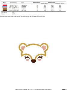 Bear face embroidery designs - Teddy bear embroidery design machine embroidery pattern - Baby Boy embroidery file - bear applique download