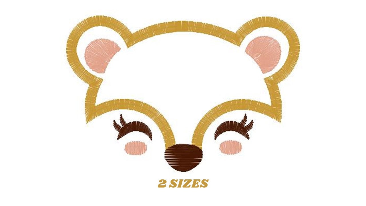 Bear face embroidery designs - Teddy bear embroidery design machine embroidery pattern - Baby Boy embroidery file - bear applique download Marcia Embroidery