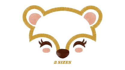 Bear face embroidery designs - Teddy bear embroidery design machine embroidery pattern - Baby Boy embroidery file - bear applique download Marcia Embroidery