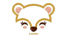 Cargar imagen en el visor de la galería, Bear face embroidery designs - Teddy bear embroidery design machine embroidery pattern - Baby Boy embroidery file - bear applique download
