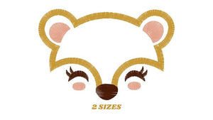 Bear face embroidery designs - Teddy bear embroidery design machine embroidery pattern - Baby Boy embroidery file - bear applique download