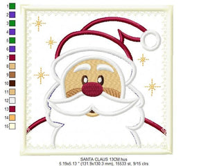 Santa Claus embroidery designs - Xmas embroidery design machine embroidery pattern - Christmas embroidery file - instant download applique