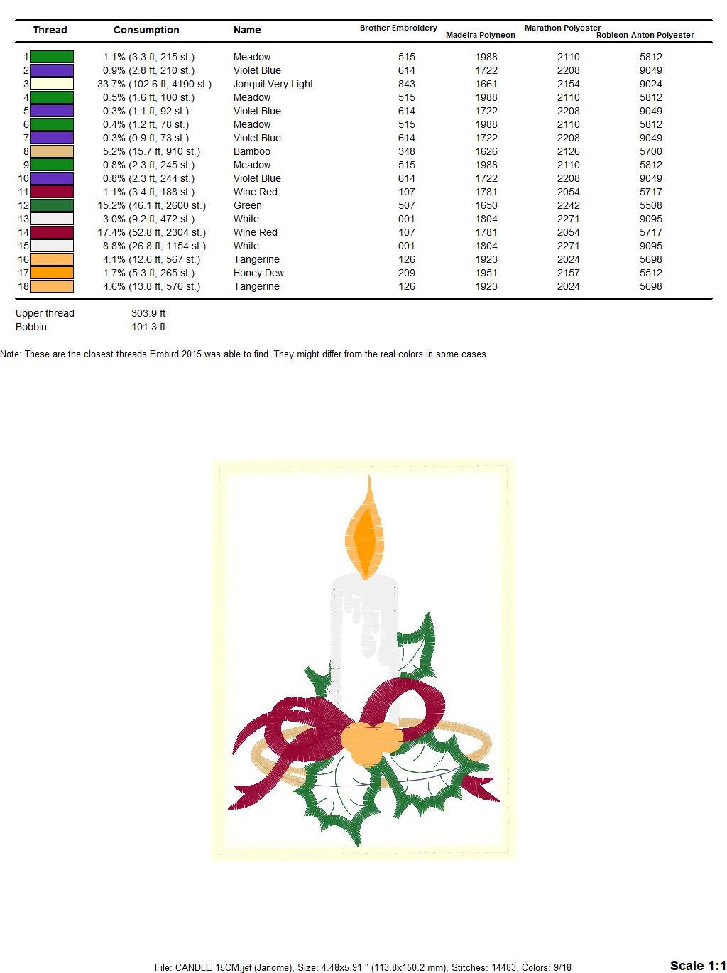 Candle embroidery designs - Christmas Decoration embroidery design machine embroidery pattern - Christmas embroidery file Bell embroidery Marcia Embroidery