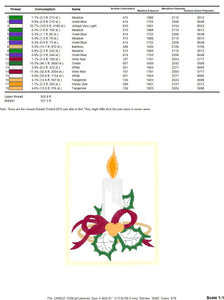 Candle embroidery designs - Christmas Decoration embroidery design machine embroidery pattern - Christmas embroidery file Bell embroidery