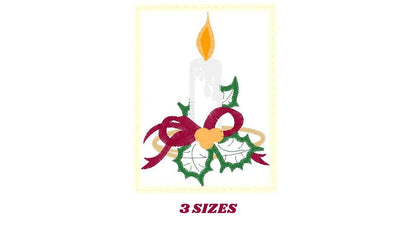 Candle embroidery designs - Christmas Decoration embroidery design machine embroidery pattern - Christmas embroidery file Bell embroidery Marcia Embroidery