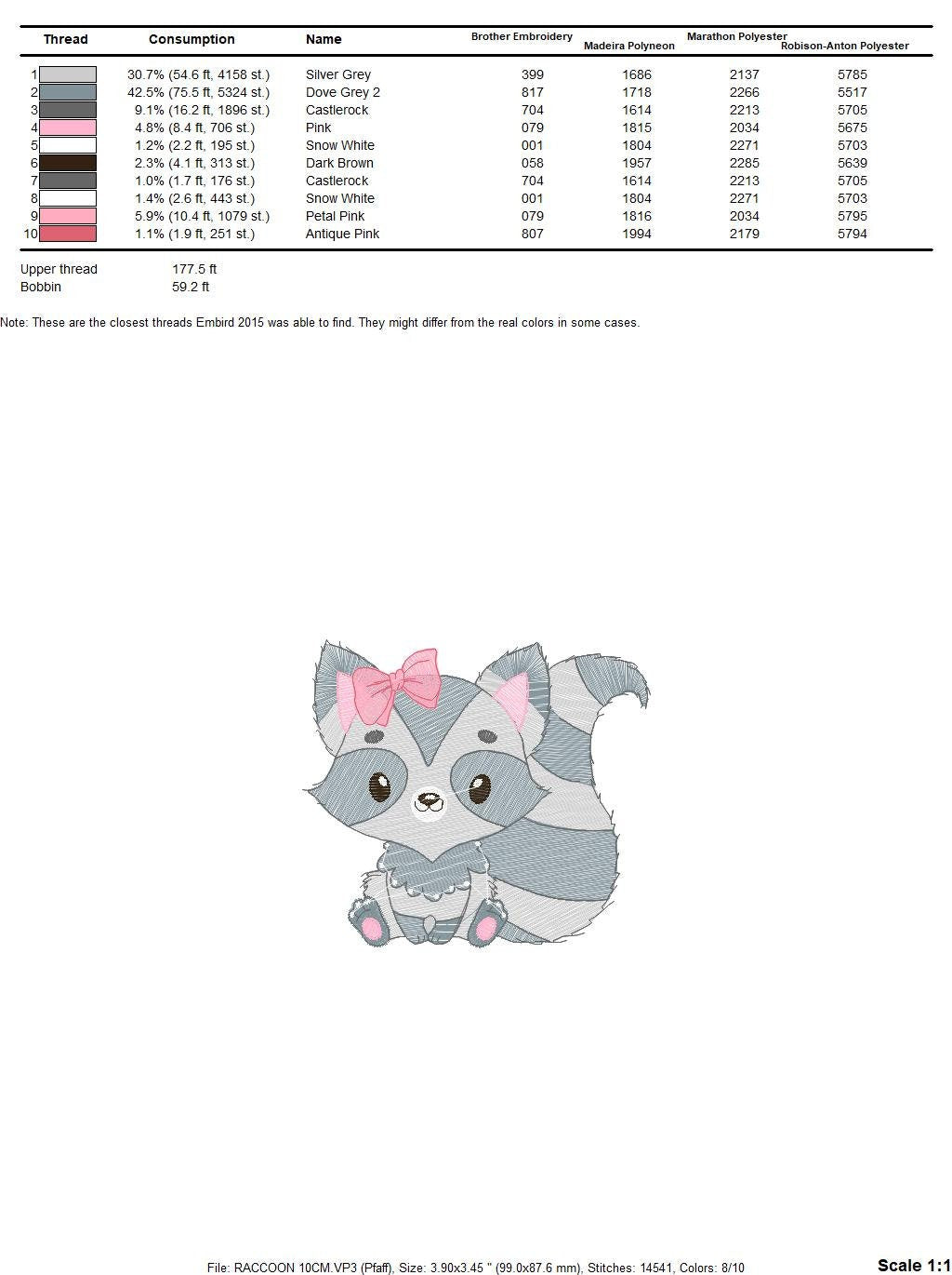 Raccoon embroidery designs - Animal embroidery design machine embroidery pattern - woodland embroidery file - Baby girl embroidery download Marcia Embroidery