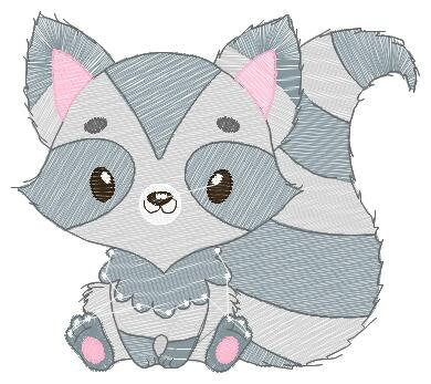 Raccoon embroidery designs - Animal embroidery design machine embroidery pattern - woodland embroidery file - Baby boy embroidery download Marcia Embroidery