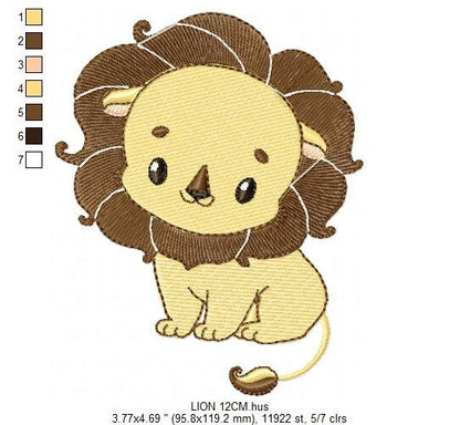Lion embroidery designs - Safari embroidery design machine embroidery pattern - Baby boy embroidery file - instant download pes jef hus vip Marcia Embroidery