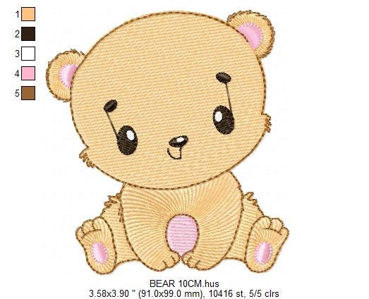 Sweet Bear embroidery designs - Teddy embroidery design machine embroidery pattern - Baby Boy embroidery file - instant download pes jef vp3 Marcia Embroidery