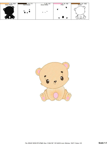 Sweet Bear embroidery designs - Teddy embroidery design machine embroidery pattern - Baby Boy embroidery file - instant download pes jef vp3 Marcia Embroidery