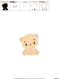 Sweet Bear embroidery designs - Teddy embroidery design machine embroidery pattern - Baby Boy embroidery file - instant download pes jef vp3