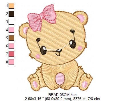 Bear embroidery designs - Teddy embroidery design machine embroidery pattern - Baby Boy embroidery file - instant download pes jef vp3 hus Marcia Embroidery