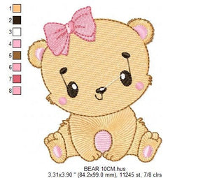 Bear embroidery designs - Teddy embroidery design machine embroidery pattern - Baby Boy embroidery file - instant download pes jef vp3 hus