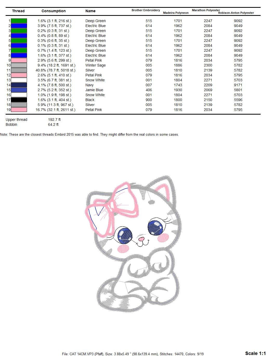 Cat embroidery design - Kitty embroidery designs machine embroidery pattern - Pet embroidery file - baby girl embroidery cat applique design