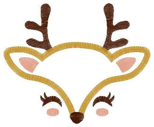 Deer embroidery design - Deer face embroidery designs machine embroidery pattern - Animal embroidery file - baby girl embroidery file boy