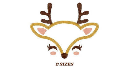 Deer embroidery design - Deer face embroidery designs machine embroidery pattern - Animal embroidery file - baby girl embroidery file boy Marcia Embroidery