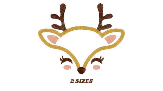 Deer embroidery design - Deer face embroidery designs machine embroidery pattern - Animal embroidery file - baby girl embroidery file boy