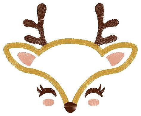 Deer embroidery design - Deer face embroidery designs machine embroidery pattern - Animal embroidery file - baby girl embroidery file boy Marcia Embroidery