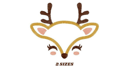 Deer embroidery design - Deer face embroidery designs machine embroidery pattern - Animal embroidery file - baby girl embroidery file boy Marcia Embroidery