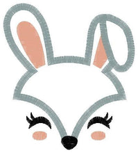 Charger l&#39;image dans la galerie, Bunny Face embroidery design - Animal Mask Rabbit embroidery designs machine embroidery pattern - Rabbit face applique - instant download
