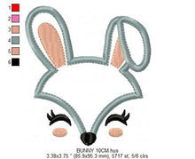 Charger l&#39;image dans la galerie, Bunny Face embroidery design - Animal Mask Rabbit embroidery designs machine embroidery pattern - Rabbit face applique - instant download
