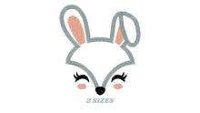 Charger l&#39;image dans la galerie, Bunny Face embroidery design - Animal Mask Rabbit embroidery designs machine embroidery pattern - Rabbit face applique - instant download
