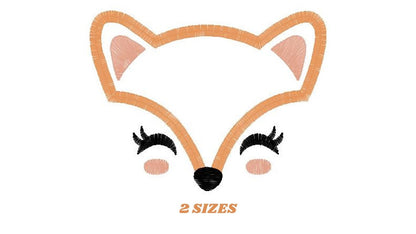 Red Fox embroidery designs - Woodland Fox embroidery design machine embroidery pattern - Animal embroidery - Red fox face applique design