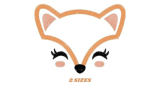 Red Fox embroidery designs - Woodland Fox embroidery design machine embroidery pattern - Animal embroidery - Red fox face applique design Marcia Embroidery