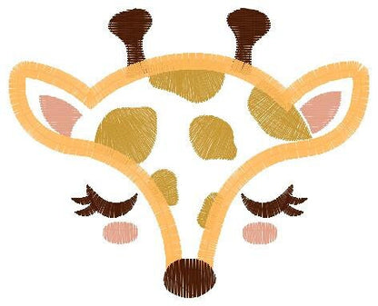 Giraffe Face embroidery design - Wild Safari Animal mask embroidery designs machine embroidery pattern - Giraffe applique - instant download Marcia Embroidery