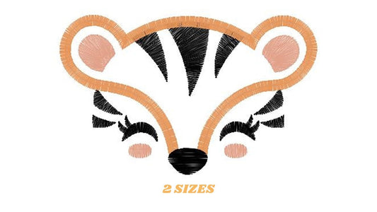 Tiger Face Mask embroidery design - Wild Animal embroidery designs machine embroidery pattern - Tiger applique design - instant download pes