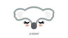 Load image into Gallery viewer, Koala embroidery design - Animal Face embroidery designs machine embroidery pattern - koala applique design - baby newborn boy kids pes jef

