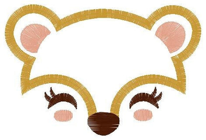 Bear face embroidery designs - Teddy bear embroidery design machine embroidery pattern - Baby Boy embroidery file - bear applique download Marcia Embroidery