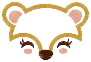 Bear face embroidery designs - Teddy bear embroidery design machine embroidery pattern - Baby Boy embroidery file - bear applique download