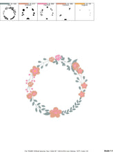 Load image into Gallery viewer, Monogram Frame embroidery designs - Flower embroidery design machine embroidery pattern - Floral wreath embroidery file - digital download
