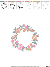 Charger l&#39;image dans la galerie, Monogram Frame embroidery designs - Roses Frame embroidery design machine embroidery pattern - Floral wreath embroidery file - download
