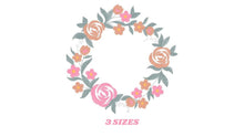 Load image into Gallery viewer, Monogram Frame embroidery designs - Roses Frame embroidery design machine embroidery pattern - Floral wreath embroidery file - download
