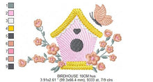 Load image into Gallery viewer, Bird embroidery designs - Birdhouse embroidery design machine embroidery pattern - Crafty Bird Lovers embroidery - instant digital download
