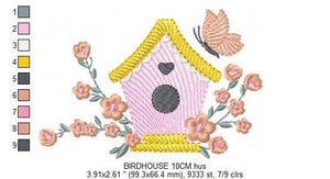 Bird embroidery designs - Birdhouse embroidery design machine embroidery pattern - Crafty Bird Lovers embroidery - instant digital download