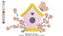 Load image into Gallery viewer, Bird embroidery designs - Birdhouse embroidery design machine embroidery pattern - Crafty Bird Lovers embroidery - instant digital download
