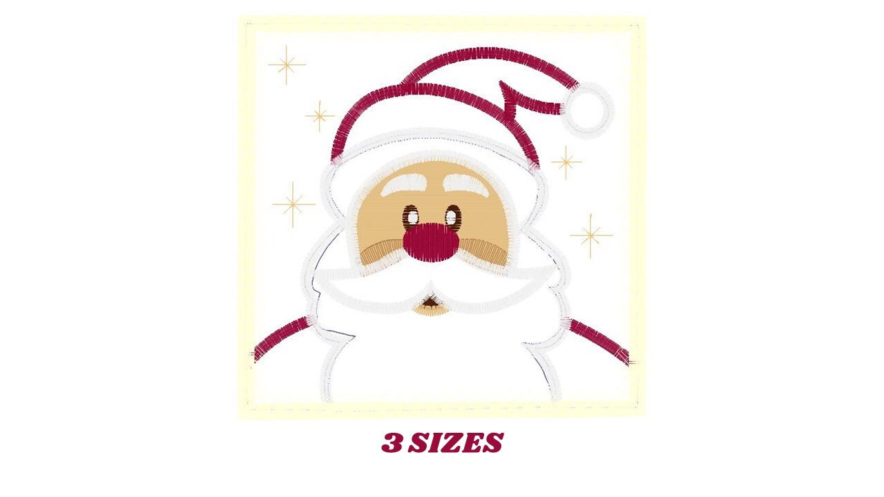 Santa Claus embroidery designs - Xmas embroidery design machine embroidery pattern - Christmas embroidery file - instant download applique