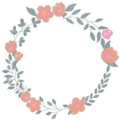 Flowers Monogram Frame embroidery designs - Flower embroidery design machine embroidery pattern - Floral embroidery file - girl embroidery Marcia Embroidery