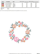 Laden Sie das Bild in den Galerie-Viewer, Monogram Frame embroidery designs - Roses Frame embroidery design machine embroidery pattern - Floral wreath embroidery file - download
